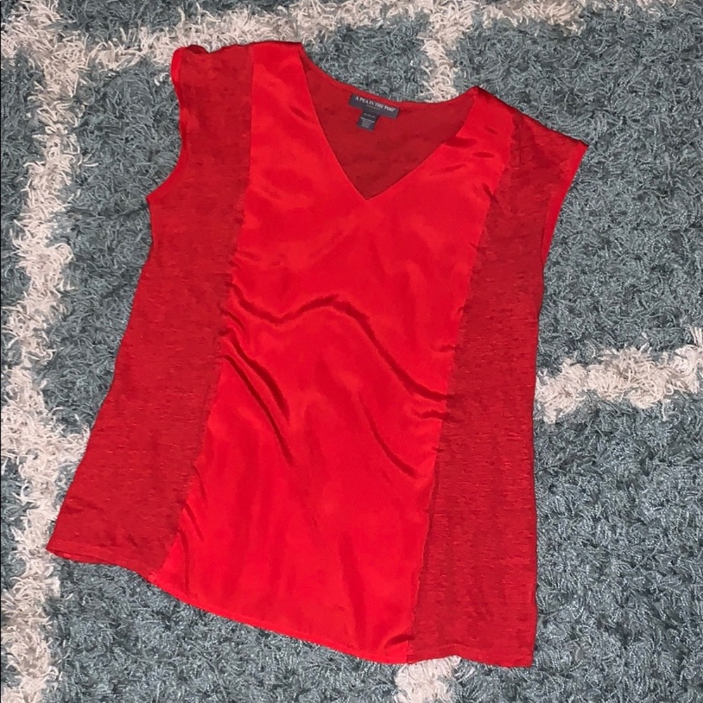 Red A Pea in the Pod maternity top